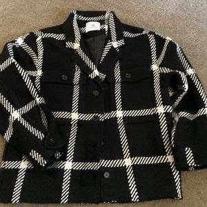 Anine Bing Flynn Black & White check jacket large